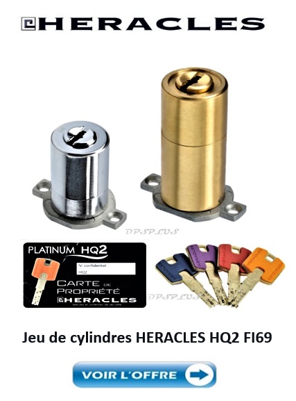 Cylindre de serrure double entrée Héraclès DOMFI livraison et